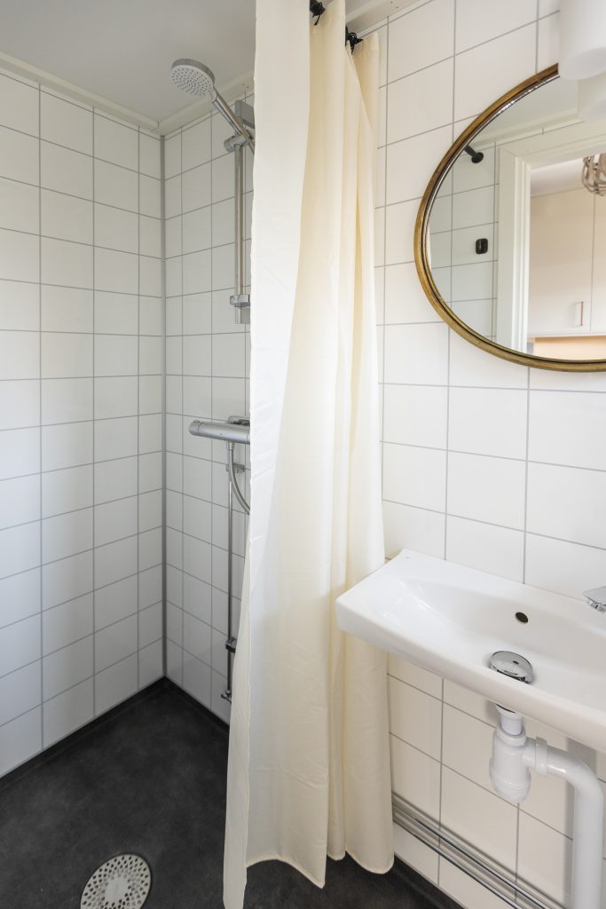 Duschen i Sjöbodstugan.