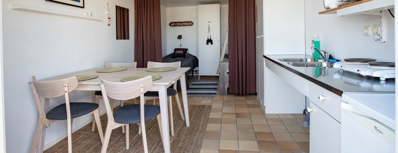 Köket i Ramsviks Strandstuga.