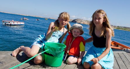 krabbfiske barn med hink och ha v kopia