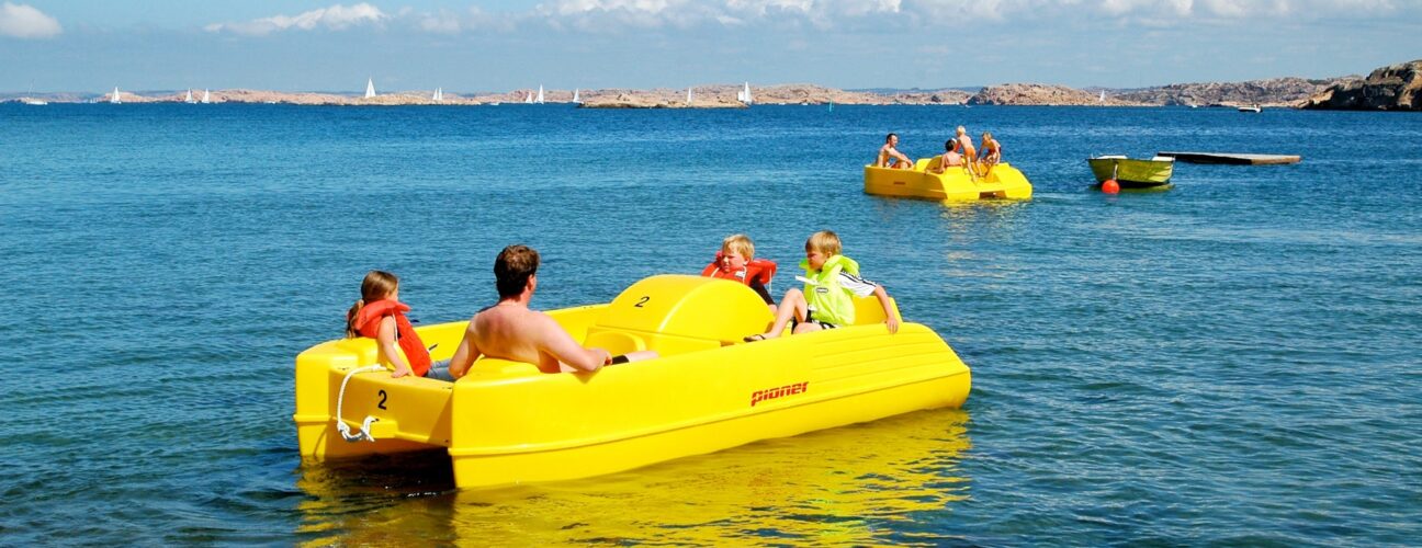 En vattencykel som befinner sig ute i vattnet.